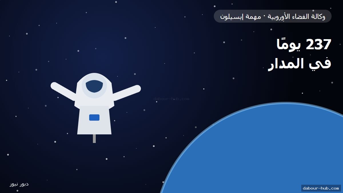 رسم توضيحي لرائدة فضاء ببذلة الفضاء فوق كوكب الأرض